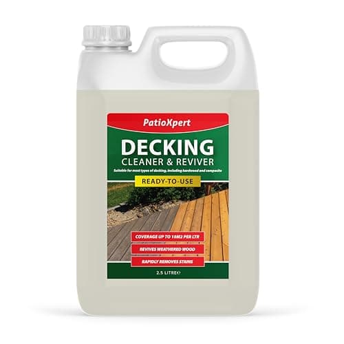 Image of PatioXpert - Decking Cleaner & Reviver 2.5L - Powerful Algae & Mould Remover for Composite & Wood, Prepares Decking for Oils & Stains