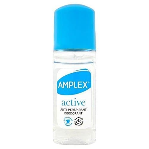 Image of TWO PACKS of Amplex Active Anti-Perspirant Deodorant Roll On 50ml