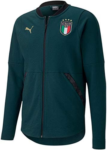 Image of PUMA - Mens FIGC Casuals Jacket, Large, Ponderosa Pine/Peacoat