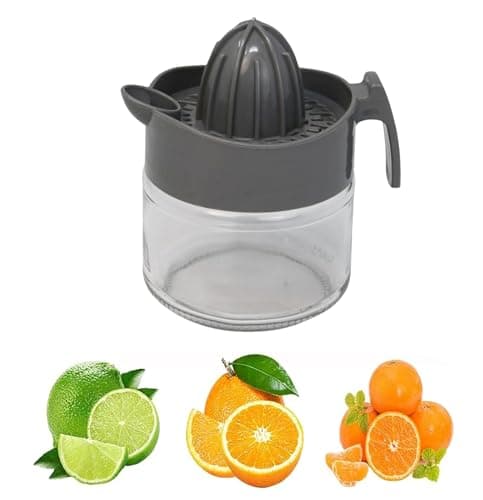 Image of Best House | Lemon Squeezer | Manual Lemon Citrus Juicer | 300ml | GREY | Multifunctional Glass Fruit Juicer | Lemon Lime Orange Citrus Squeezer Manual Hand Press Juice (Pack of 1)
