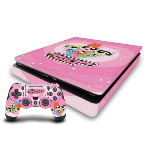 Image of Head Case Designs Officially Licensed The Powerpuff Girls Group Graphics Vinyl Sticker Gaming Skin Decal Cover Compatible With Sony PlayStation 4 PS4 Slim Console and DualShock 4 Controller