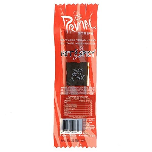 Image of Primal Spirit Vegan Jerky Strips Hot Spicy 28g X 8 (Pack of 8)