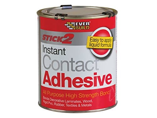 Image of Everbuild Stick2 All Purpose Instant Contact Adhesive – Interior And Exterior Use – Rubber-Based – Excellent Weathering Properties – 750ml