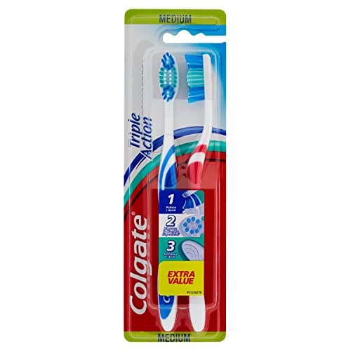 Image of Colgate Triple Action Medium Toothbrush – Colour May Vary – Pack of 3