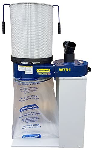Image of Charnwood W791/3CF 2hp Professional Dust Extractor 1500w, 3 Phase with Cartridge Filter Package