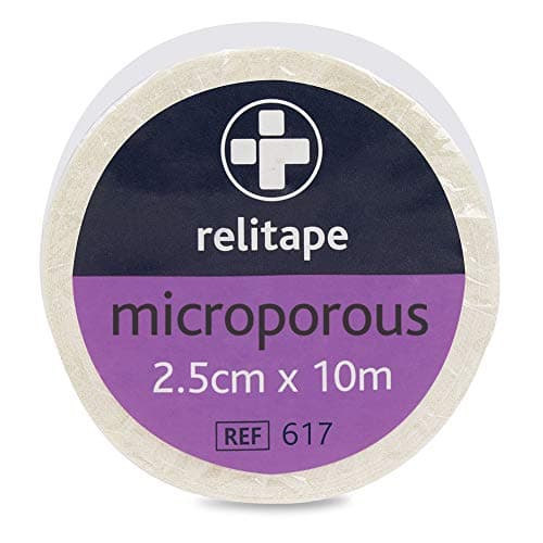 Image of Reliance Medical 1000 x 2.5 cm Relitape Microporous Tape - Pack of 12