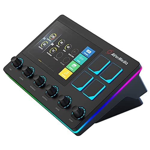Image of AVerMedia Live Streamer AX310 - Creator Control Center, 6 Track Audio Mixer with IPS Touch Panel, Trigger Actions on OBS, Streamlabs, Spotify, VTube, Twitch, YouTube, and more