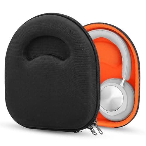 Image of Geekria Shield Headphones Case Compatible with Bang & Olufsen Beoplay H95, H9i, H9, H8, H8i, H6, H4, H2 Case, Replacement Hard Shell Travel Carrying Bag with Cable Storage (Black)