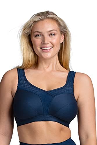 Image of Miss Mary of Sweden Cotton Fresh Women's Non-Wired Full Coverage Bra Dark Blue