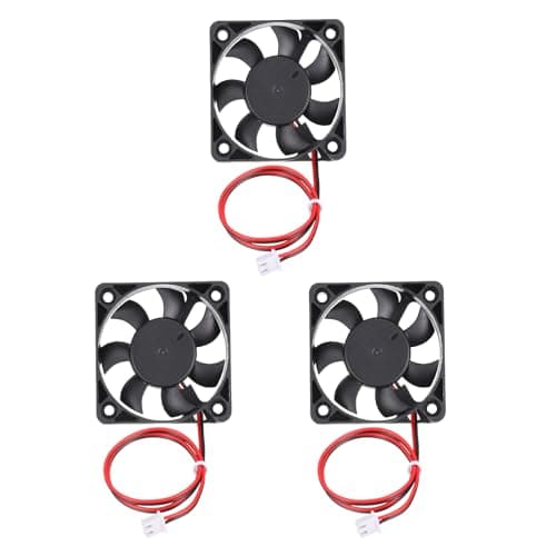 Image of sourcing map 3Pcs DC 5V 5010 5012 3D Printer Cooling Fan, Mini Brushless Fan with A1-Type 2.54mm Positive Terminals Hydraulic Bearing 5116 RPM for Heat Sink Cooling