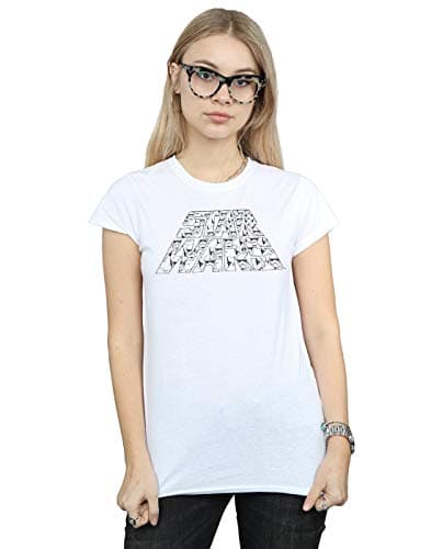 Image of Star Wars The Rise of Skywalker Trooper Filled Logo Women's T-Shirt White Small