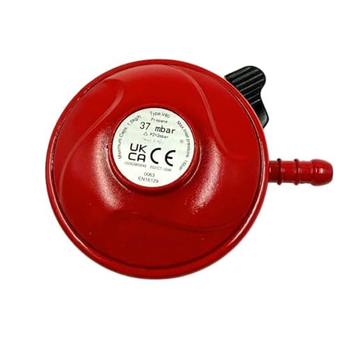 Image of Patio Gas & BBQ Regulator 27mm Clip On Low Pressure BBQ Gas Regulator for Propane Cylinders Quick Release LPG Regulator for Barbecues
