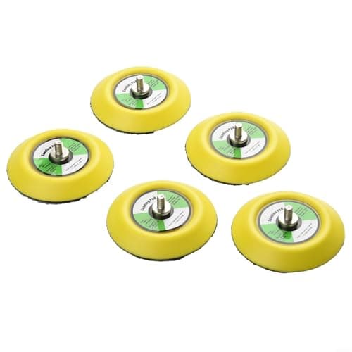Image of 5pcs 3 Inch Sanding Backing Pad with M6 Thread, Hook and LOOPs Rubber Air Sander Interface for Pneumatic Polisher, 75mm Finishing Tool for Car Metal Wood