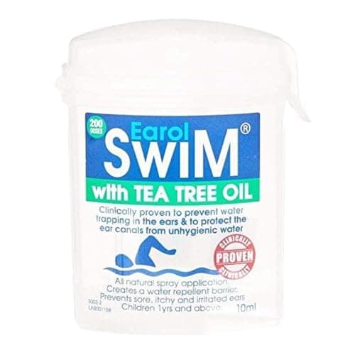 Image of Earol Swim Olive Oil and Tea Tree Ear Spray, an Invisible Ear Plug, Protects Against Water Trapping to Prevent Infections, 1 Pack of 10ML Metered Dose Spray