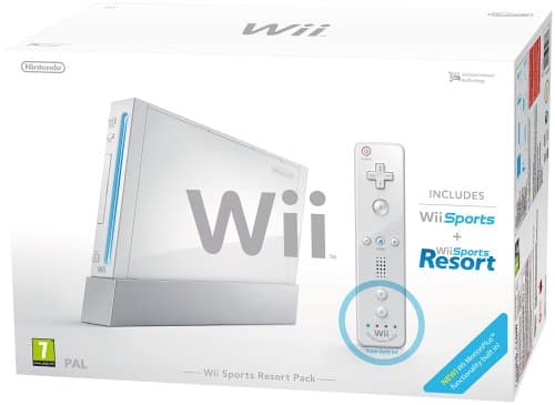 Image of Nintendo Wii Console (White) with Wii Sports + Wii Sports Resort including Wii Remote Plus Controller (Wii)