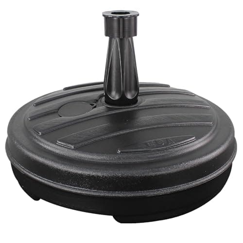 Image of Parasol Umbrella Base Stand Sand Water Plastic Pole Garden Beach Patio Sun Shade (1 x Black)