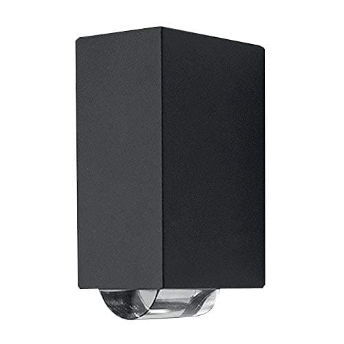 Image of Outdoor Twin Wall Light - Sconce - 2 Way or Directional Light - Graphite Finish - LED 60W Bulb - Outside - External - Exterior
