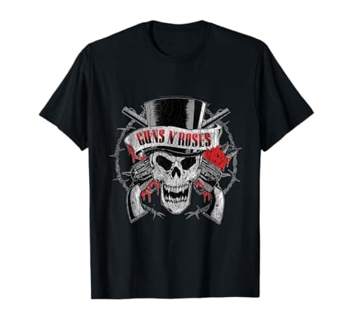 Image of Guns N' Roses Official Top Hat Skull T-Shirt