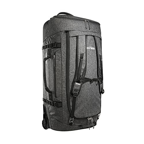 Image of Tatonka Trolley Duffle Roller 105 L – Foldable Travel Bag with Wheels and Backpack Function – Can Be Stored in its Own Pocket with Lid – 105 litres Volume, Black, 105 Liter, Large Frameless Cart