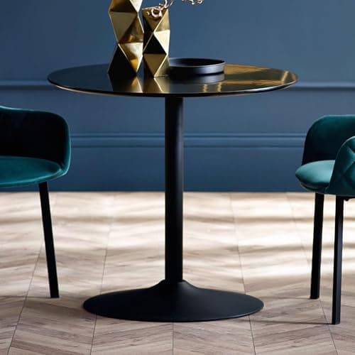 Image of Julian Bowen Nero Round Table 80Cm - Black