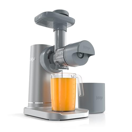 Image of Ninja NeverClog Cold Juicer, Powerful Slow Juicer with Full Pulp Control, Countertop, Electric, 2 Pulp Functions, Dishwasher Safe, 2nd Generation, Steam Grey, JC151SL