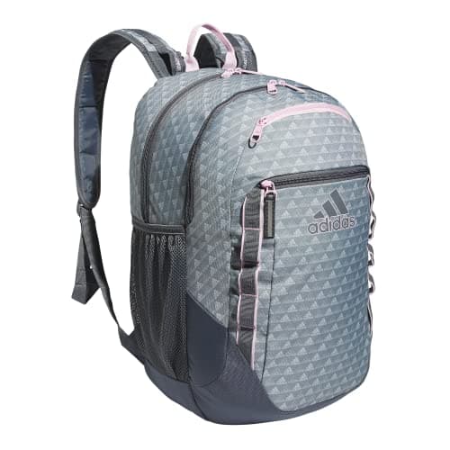 Image of adidas unisex-adult Excel 6 Backpack, Bos Mini Monogram Grey-grey Two/Orchid Fusion Purple, One Size, Excel 6 Backpack Discontinued