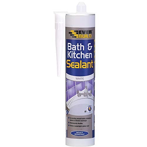 Image of Everbuild Bath and Kitchen Acrylic Sealant – Anti Mould Formulation – White – 290ml cartridge