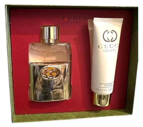 Image of GUCCl GUILTY Eau De Perfume and body lotion 50 mL Travel Size boxed Gift set - Set of 2.