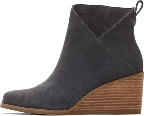 Image of TOMS Women's Sutton Ankle Boot, Forged Iron Suede, 7 UK