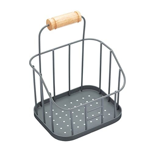 Image of KitchenCraft Living Nostalgia Wire Sink Tidy, 18 x 14 x 21.5 cm (7" x 5.5" x 8.5") - Grey