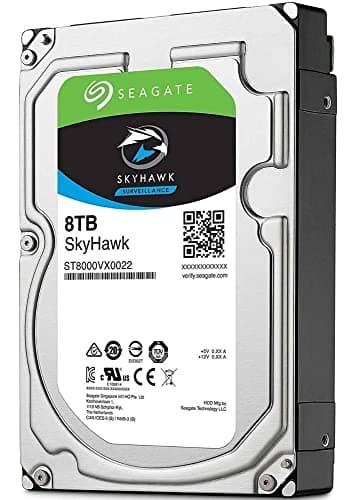 Image of Seagate ST8000VX0022 3.5-Inch 8 TB SkyHawk Internal Hard Drive for 1-64 Camera Surveillance Systems - Silver