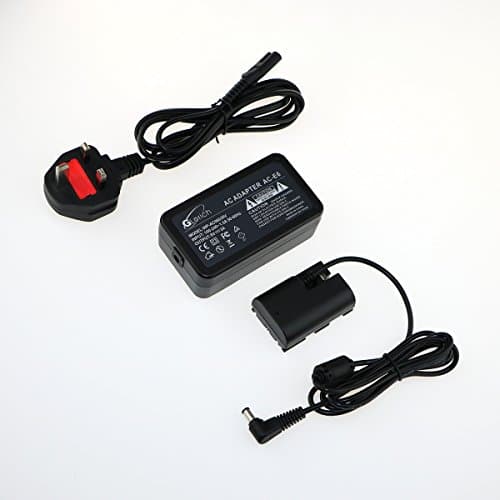 Image of Glorich ACK-E6 AC Power Adapter DR-E6 DC Coupler LP-E6 LP-E6N Dummy Battery Power Supply Kit for Cameras Canon EOS R6 R5 R 90D 80D 7D Mark II 70D 6D 60D 5D Mark IV 5DS, with Fully-Decoded Smart Chip