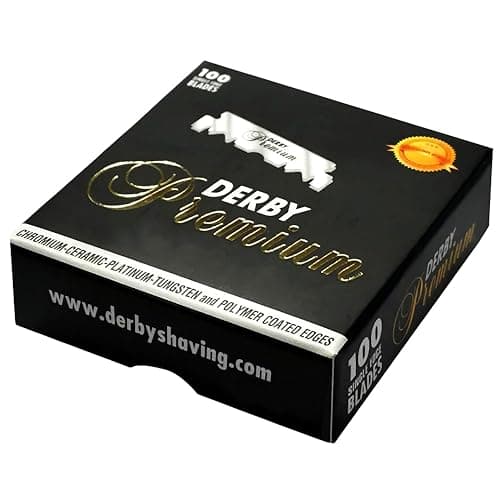 Image of Derby Premium Single Edge (Half) Razor Blades – 100 Blades | Swedish Steel | Fits Half-Blade Holders & Straight Razors