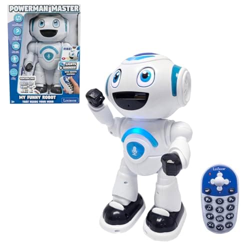 Image of LEXIBOOK - Powerman Master, Interactive Toy Robot that Reads in the Mind Toy for Kids Dancing Plays Music Animal Quiz STEM Programmable Remote Control Robot Junior - ROB25EN