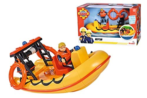 Image of SIMBA - Fireman Sam Neptune Boat, 20 cm, with Penny Action Figure, from 3 Years