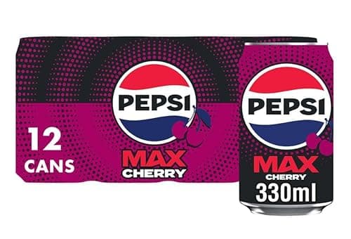 Image of Pepsi Max Cherry - No Sugar - 12 x 330ml cans