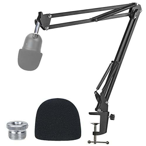 Image of Razer Seiren Mini Boom Arm Stand with Pop Filter - Microphone Arm with Mic Cover Foam for Razer Seiren V3 Mini USB Microphone, Mic Arm by YOUSHARES