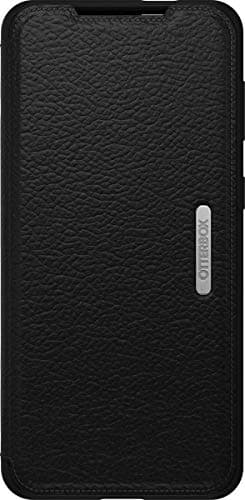 Image of OtterBox Strada Case for Samsung Galaxy S21+ 5G, Shockproof, Drop proof, Premium Leather Protective Folio with Two Card Holders, 3x Tested to Military Standard, Black