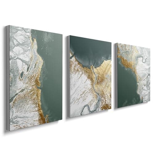 Image of prinfantasy Abstract Wall Art Pictures Painting on Canvas Prints for Living Room Bedroom Office Decoration Ready To Hang Stretched On Frame 30x40cmx3 Pcs H0187