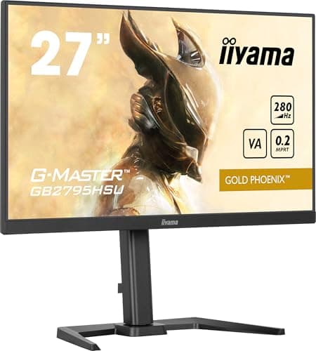 Image of iiyama G-Master GB2795HSU-B1 27 inch 280Hz HD Pro-Gaming Display, 0.2ms (MPRT) VA LCD with FreeSync Premium, 1920x1080, HDMI/DP, Height Adjustable Stand