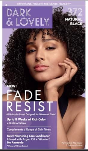 Image of Dark and Lovely NATURAL BLACK 372# Fade Resistant Permanent Hair Colour PACK OF 3