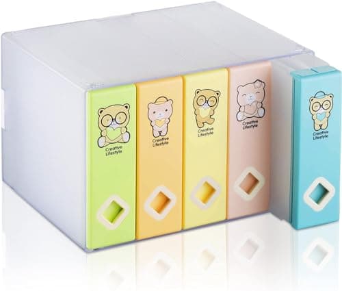 Image of AhfuLife CD Storage Box, Large DVD Storage Boxes - Colorful Space-saving Album CD or DVD Organiser Holds Up to 120 Disks, Holder Case for Car Office Home Gifts