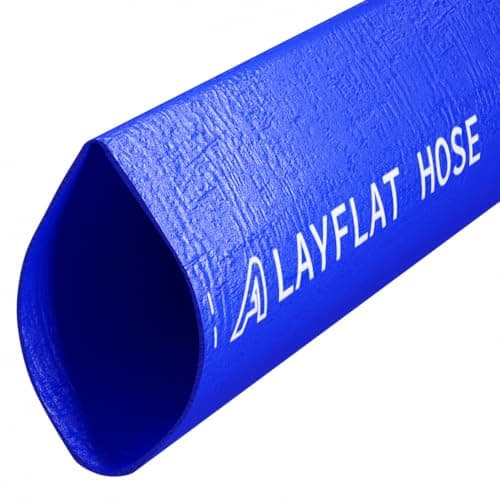 Image of 51mm (2") Blue Layflat Discharge Hose Pipe Compatible with Submersible Water Pump 10 Metre (32.8ft)