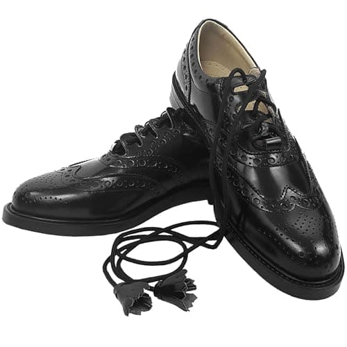 Image of Ghillie Brogues Kilt Shoes (Black, UK Footwear Size System, Adult, Men, Numeric, Medium, 6)