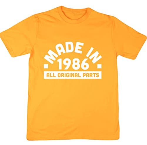Image of Hippowarehouse Made in 1986 Unisex Short Sleeve t-Shirt Gold