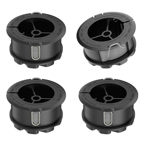 Image of JAMSSOW 4 Pcs Replacement Strimmer Spool Compatible with F016800570, Autofeed Nylon Spool for Bosch Universal GrassCut 18 18-26 18-260, Diameter 1.6mm 6.1m long(4 Spool)