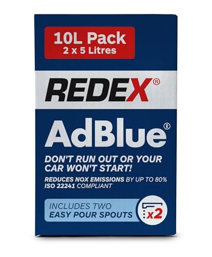 Image of Redex AdBlue 10 Litres – ISO 22241 Diesel Exhaust Fluid for SCR Vehicles – 10L Total (2 x 5L) with Easy Pour Spouts – Reduces NOx Emissions