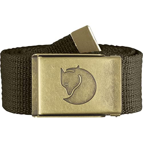 Image of Fjällräven Men's Canvas Brass 4 cm. Belt, Dark Olive, One size (120 cm)
