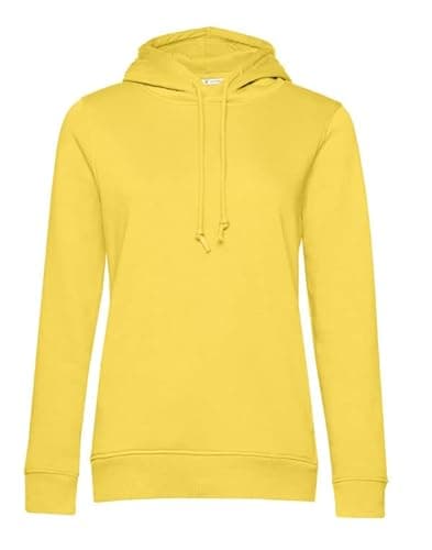 Image of B&C Collection WW34B Women's Organic Hooded Sweat - Yellow Fizz - Large