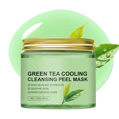 Image of Green Tea Deep Cleanse Mask - Peel Off Face Masks for Men & Women- Pore Minimizer & Whitehead Remover with Tea Polyphenols- 70g Gel Peel Off Mask for Pores,Deep Cleaning Grease,Water Oil Balance